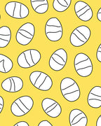 Yellow Yellow Easter Egg Pattern Rug