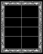 Monochromatic Maze Border Grid Rug