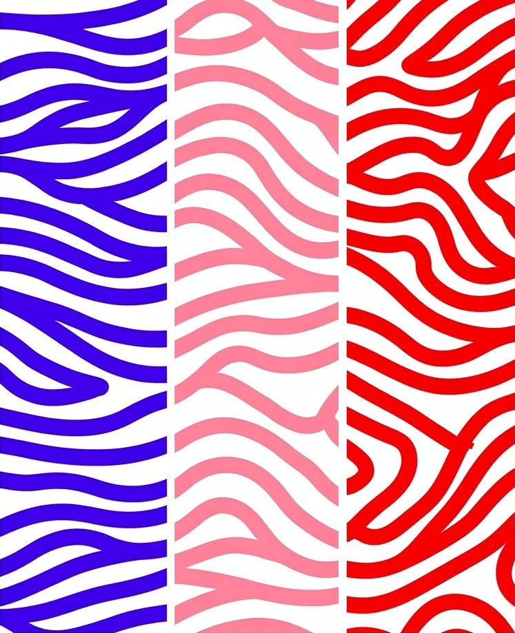 Bold Tri-Color Wavy Stripe Rug