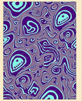 Purple Aqua Organic Swirls Rug