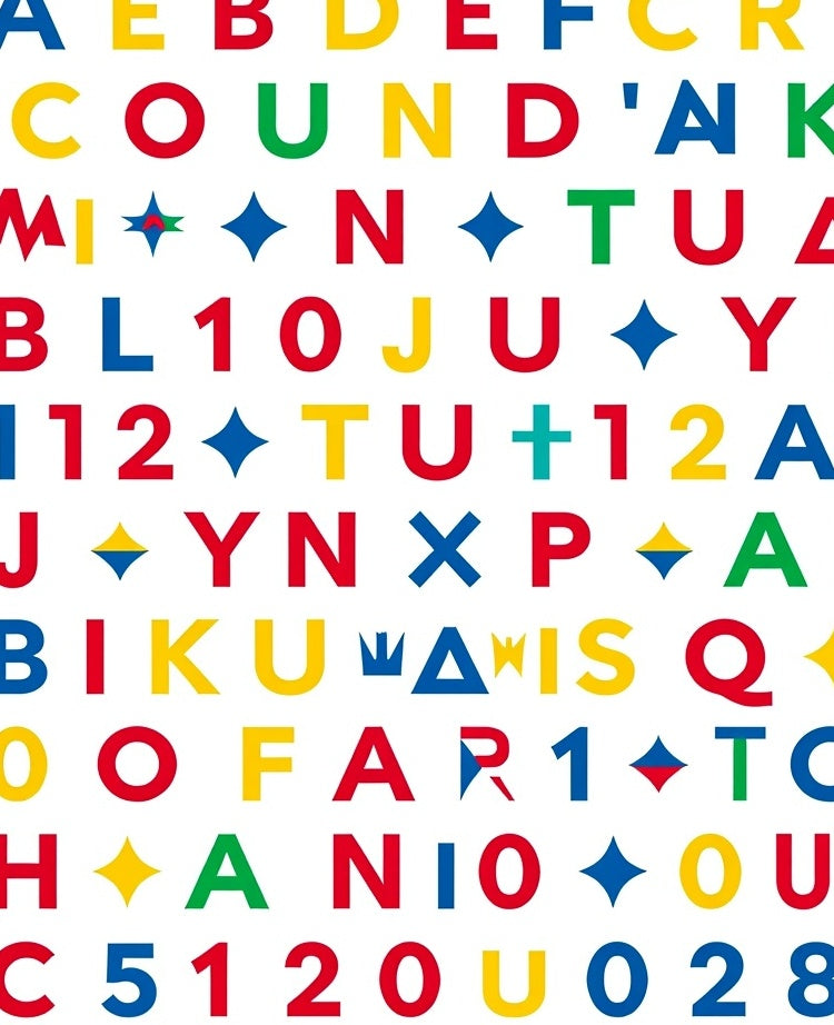 Primary Alphabet Blocks Vivid Rug