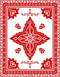 Classic Red Central Starburst Motif Rug