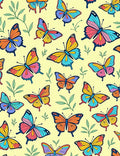 Whimsical Butterfly Floral Collage Rug