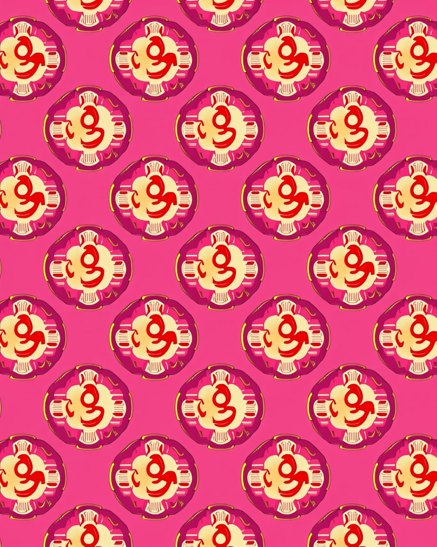 Crimson Gold Floral Medallion Rug