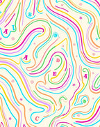 Colorful Abstract Swirls Graphic Rug