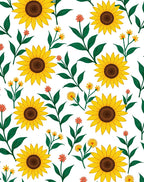 Yellow Sunflower Garden Botanical Meadow Rug