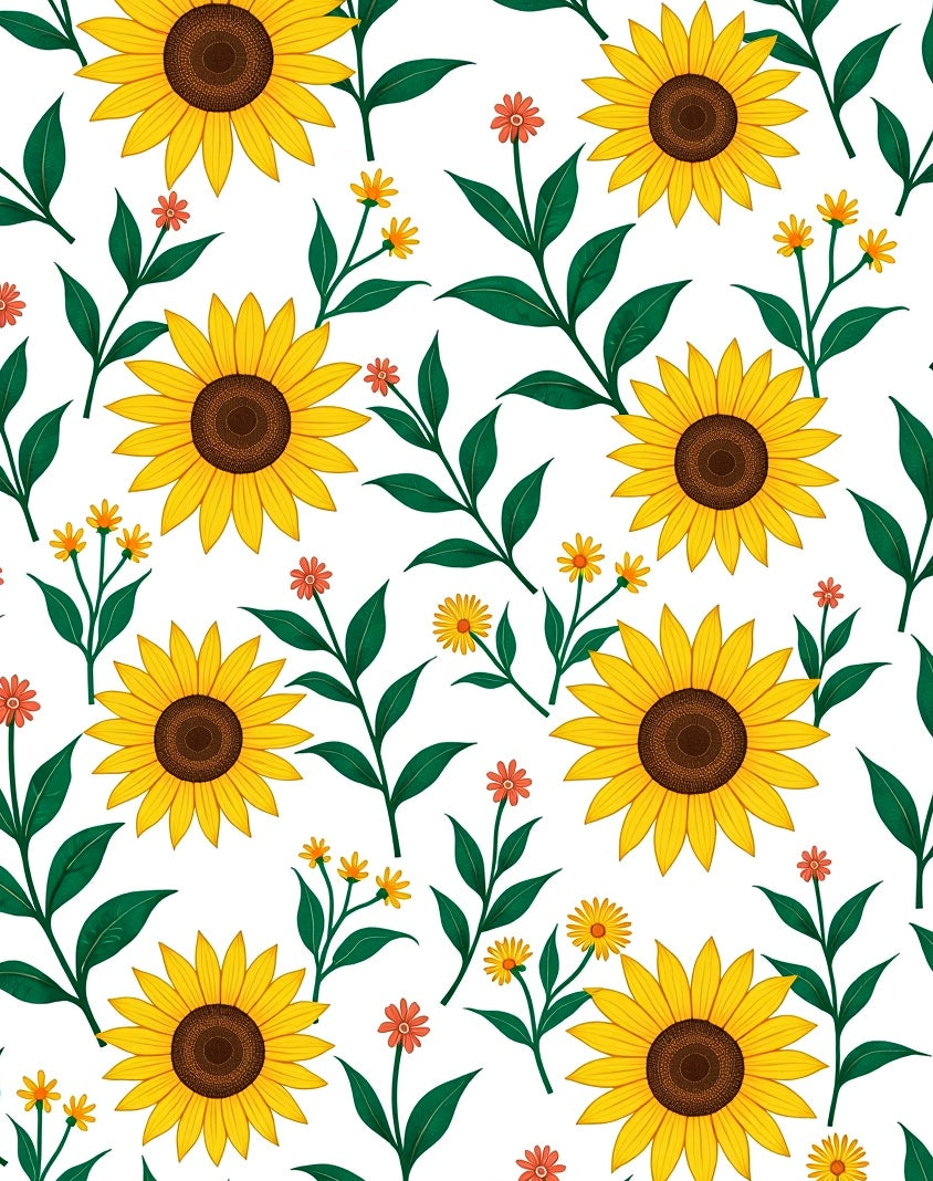 Yellow Sunflower Garden Botanical Meadow Rug