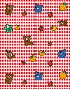 Cute Bears and Strawberries Picnic Rug