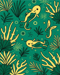 Yellow Sea Narwhal Coral Garden Rug