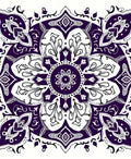 Deep Purple Floral Medallion Rug