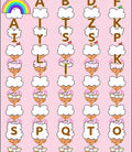 Whimsical Candy Alphabet Ice Cream Clouds Rug