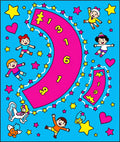 Whimsical Kids Star Hearts Playful Numbers Rug
