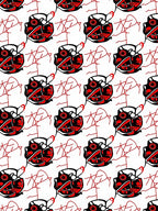 Red Black Tribal Totem Rug