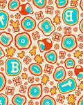 Whimsical Abstract Animals And Shapes Rug