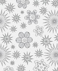 Whimsical Smiley Flower Starburst Art Rug