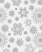 Whimsical Smiley Flower Starburst Art Rug