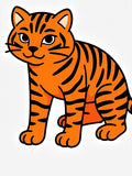 Playful Orange Striped Tiger Rug