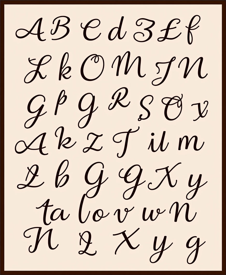 Classic Script Alphabet Collection Rug