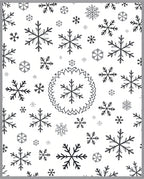 Black White Snowflake Scatter Rug