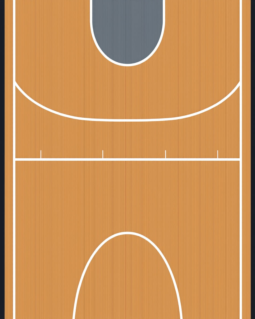 Brown Court Lines Rug