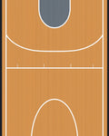 Brown Court Lines Rug
