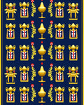 Regal Golden Crest Navy Blue Rug
