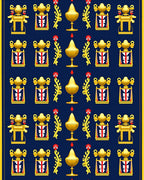 Regal Golden Crest Navy Blue Rug