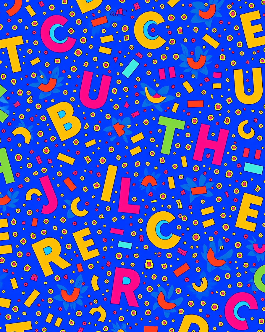 Bright Alphabet Garden Scatter Rug