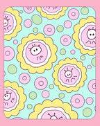Whimsical Pink Flower Circles Rug