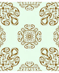 Brown Abstract Medallion Swirl Rug