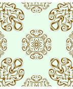 Brown Abstract Medallion Swirl Rug