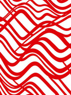 Crimson Abstract Swirl Lines Rug
