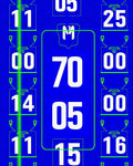 Bold Blue Number Collage Rug