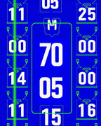 Bold Blue Number Collage Rug