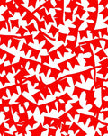 Festive Red Bunting Garland Rug