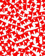 Festive Red Bunting Garland Rug
