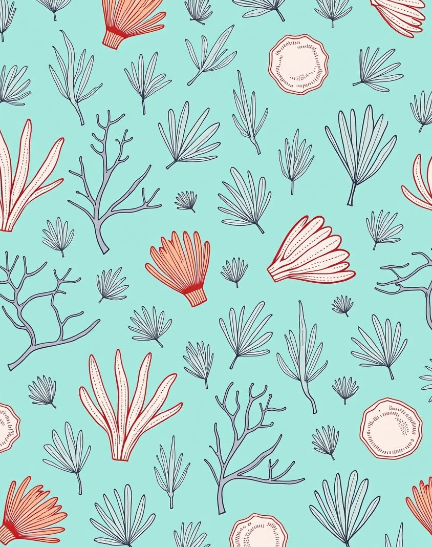 Coral Reef Marine Life Blue Rug