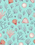 Coral Reef Marine Life Blue Rug
