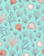 Coral Reef Marine Life Blue Rug