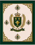 Regal Crest Green Gold Emblem Rug