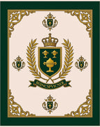 Regal Crest Green Gold Emblem Rug