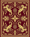 Crimson Gold Exotic Animal Rug