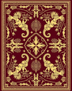 Crimson Gold Exotic Animal Rug