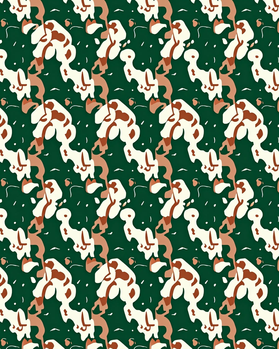 Abstract Organic Jade Cream Flow Rug
