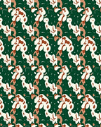 Abstract Organic Jade Cream Flow Rug