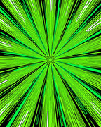 Vibrant Lime Burst Radial Lines Rug