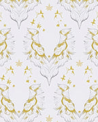 Golden Feather Winged Starburst Rug