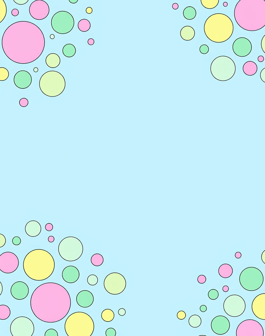 Pastel Bubble Cluster Geometric Rug