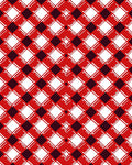 Red White Black Plaid Diamonds Rug