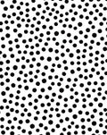 Black White Scattered Floral Accents Rug